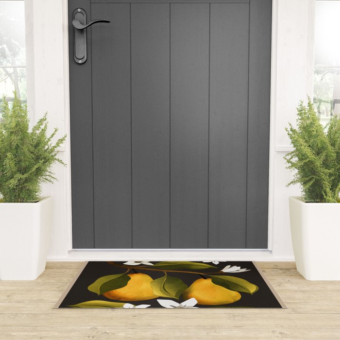 Pears Botanical Art 1 Welcome Mat Gallery Image 3