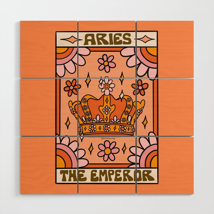 Aries Tarot Card Wood Wall Art Gallery Image 1