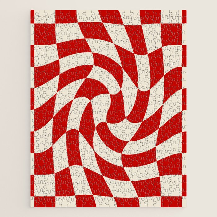 Control - Wavy Checkerboard Jigsaw Puzzle Gallery Image 1