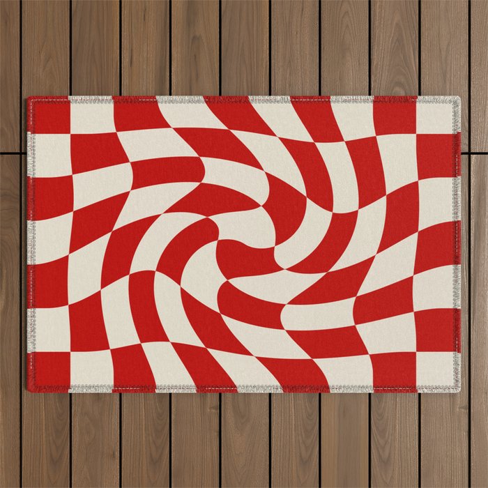 Control - Wavy Checkerboard Outdoor Rug Gallery Image 1