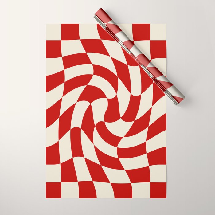 Control - Wavy Checkerboard Wrapping Paper Gallery Image 1