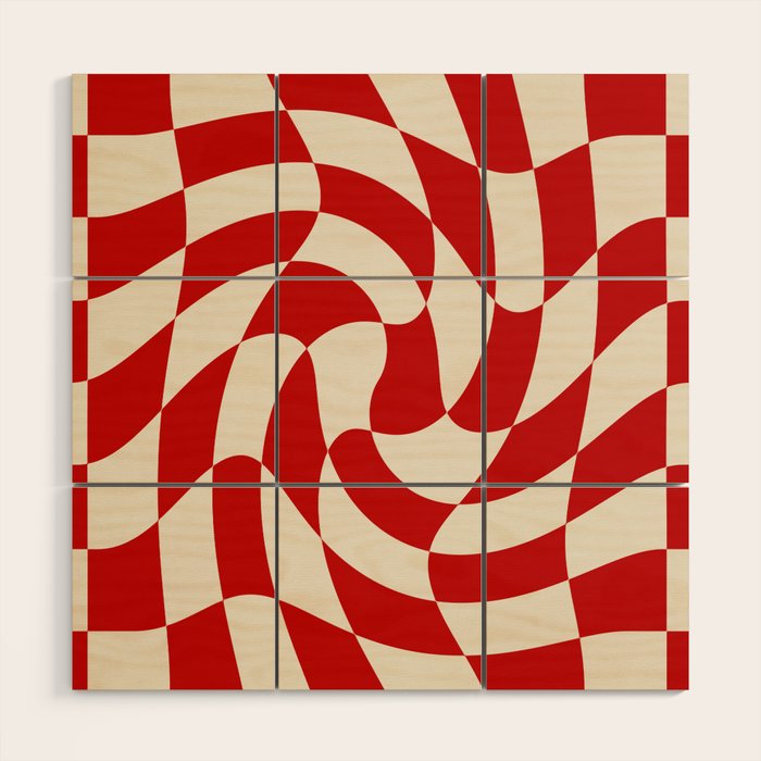Control - Wavy Checkerboard Wood Wall Art Gallery Image 1