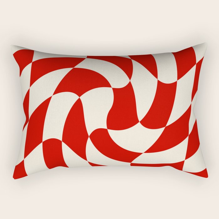 Control - Wavy Checkerboard Rectangular Pillow Gallery Image 2