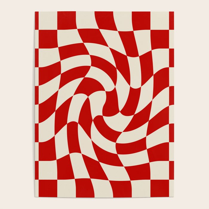 Control - Wavy Checkerboard Poster Gallery Image 1