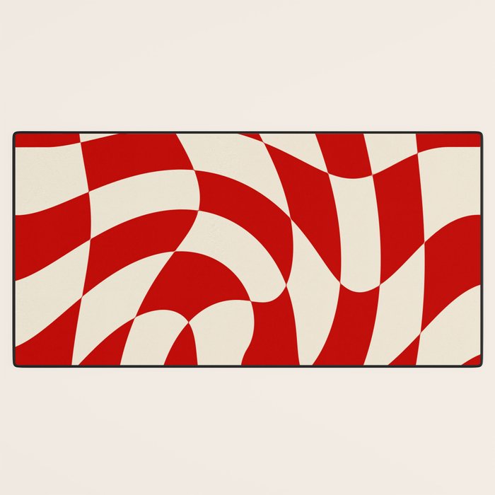 Control - Wavy Checkerboard Desk Mat Gallery Image 3