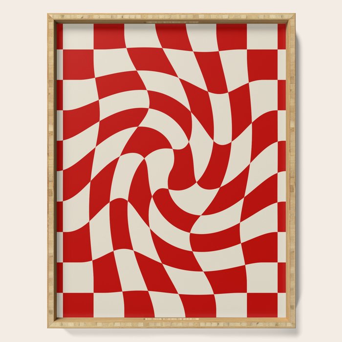 Control - Wavy Checkerboard Serving Tray Gallery Image 1
