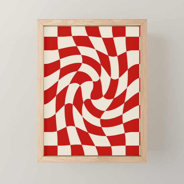 Control - Wavy Checkerboard Mini Art Print Gallery Image 1