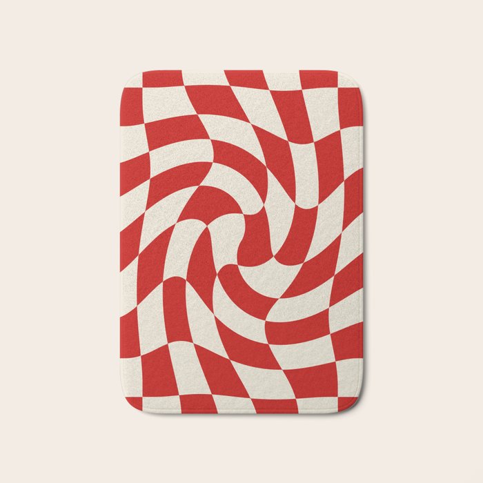 Control - Wavy Checkerboard Bath Mat Gallery Image 1
