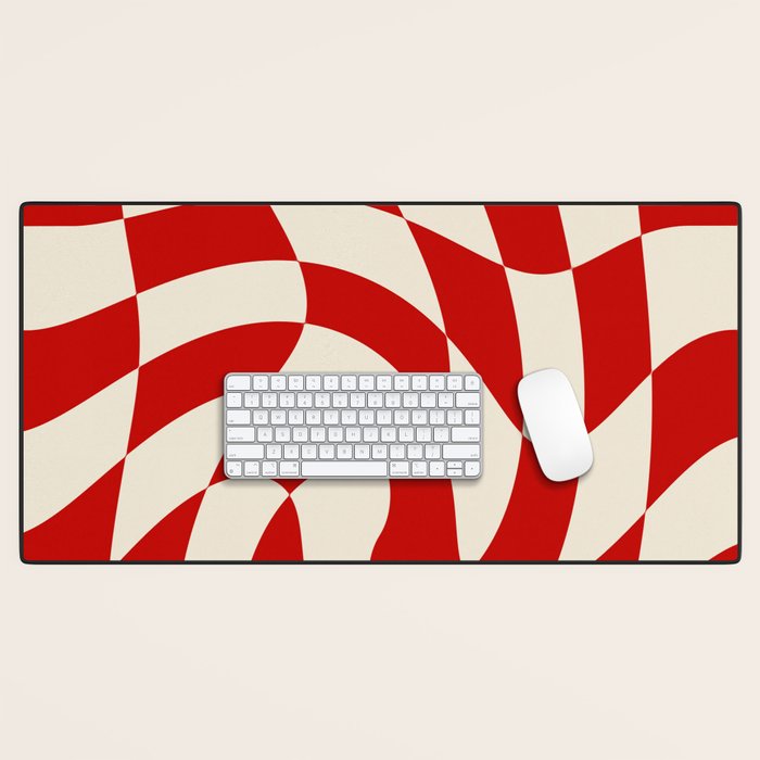 Control - Wavy Checkerboard Desk Mat Gallery Image 1