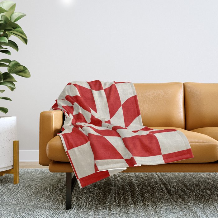 Control - Wavy Checkerboard Throw Blanket Gallery Image 1