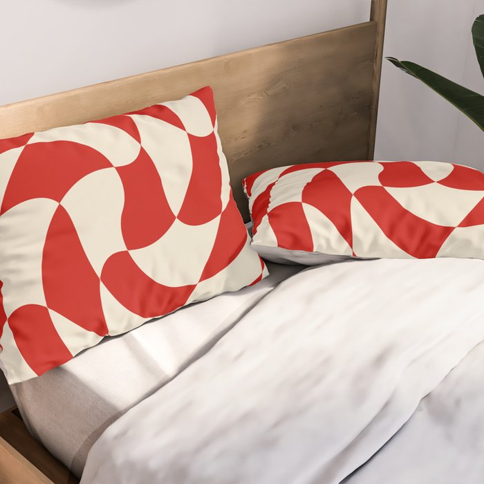 Control - Wavy Checkerboard Pillow Sham Gallery Image 2