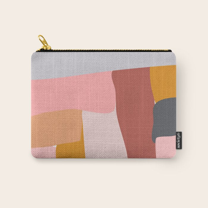 Modern Abstract in Earthy Colors Carry All Pouch Gallery Image 1