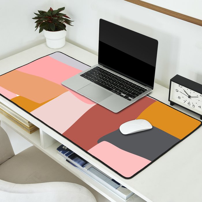 Modern Abstract in Earthy Colors Desk Mat Gallery Image 2