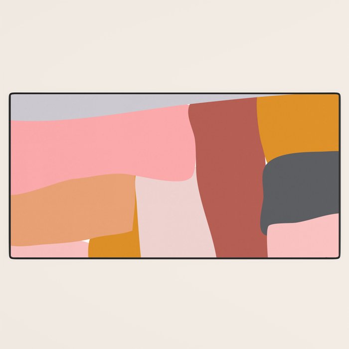 Modern Abstract in Earthy Colors Desk Mat Gallery Image 3