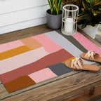 Modern Abstract in Earthy Colors Outdoor Rug Gallery Image 2