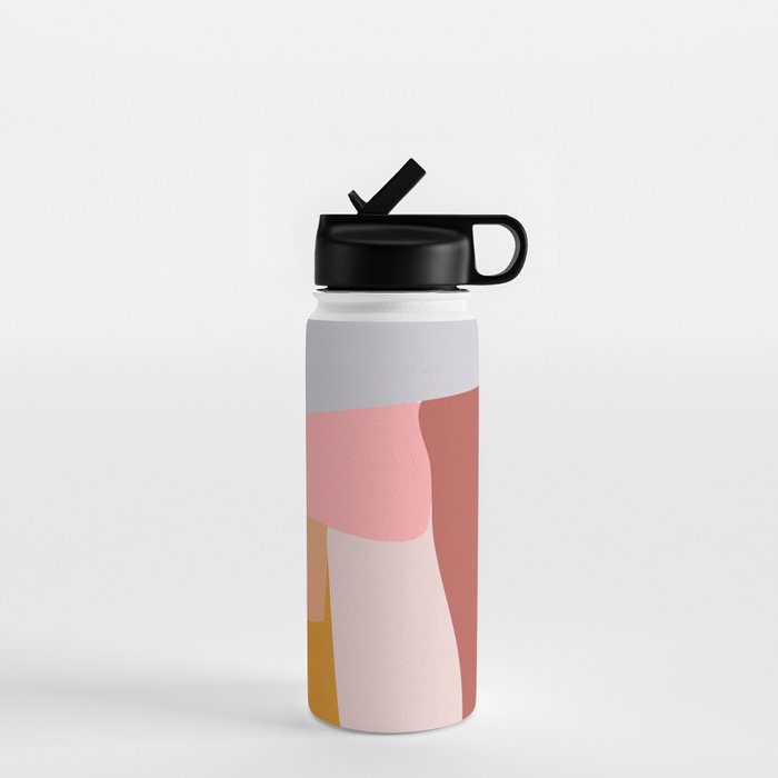 Modern Abstract in Earthy Colors Water Bottle Gallery Image 1