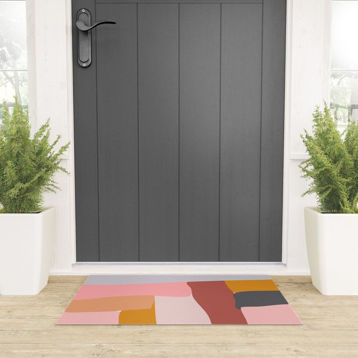 Modern Abstract in Earthy Colors Welcome Mat Gallery Image 3