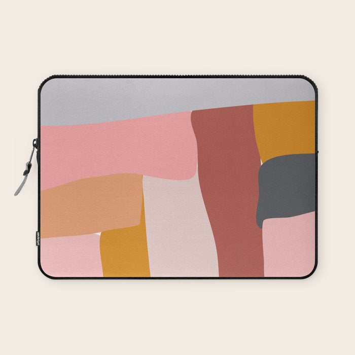 Modern Abstract in Earthy Colors Laptop Sleeve Gallery Image 1