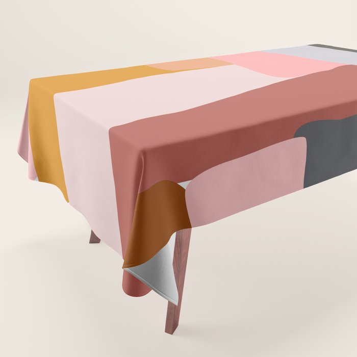 Modern Abstract in Earthy Colors Tablecloth Gallery Image 1