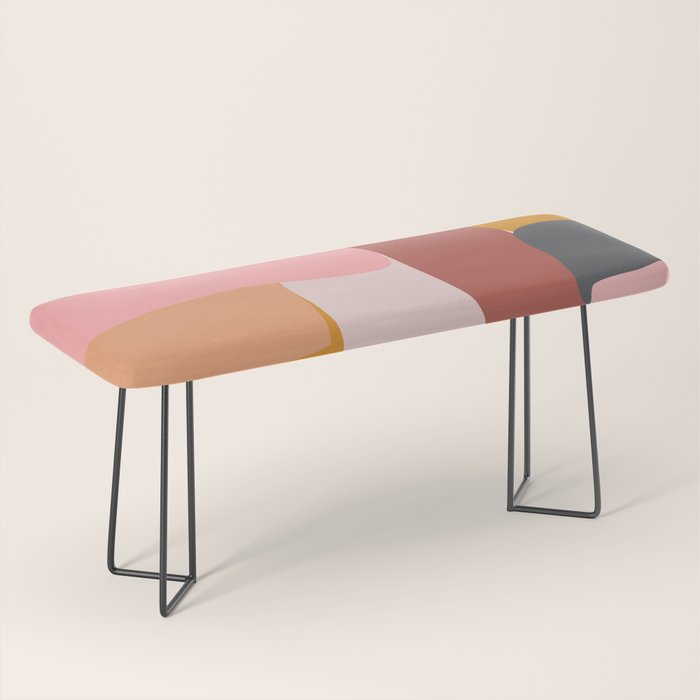 Modern Abstract in Earthy Colors Bench Gallery Image 1