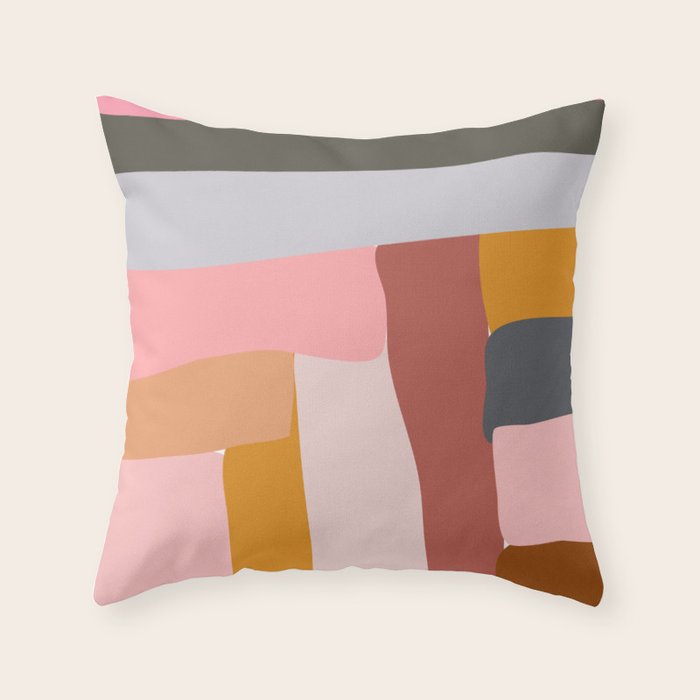 Modern Abstract in Earthy Colors Throw Pillow Gallery Image 6