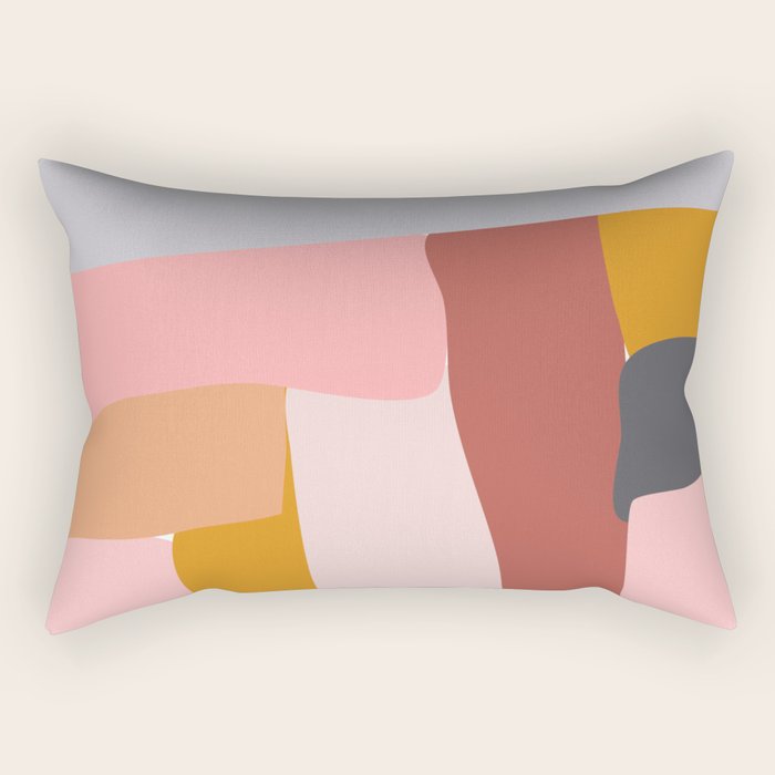 Modern Abstract in Earthy Colors Rectangular Pillow Gallery Image 2
