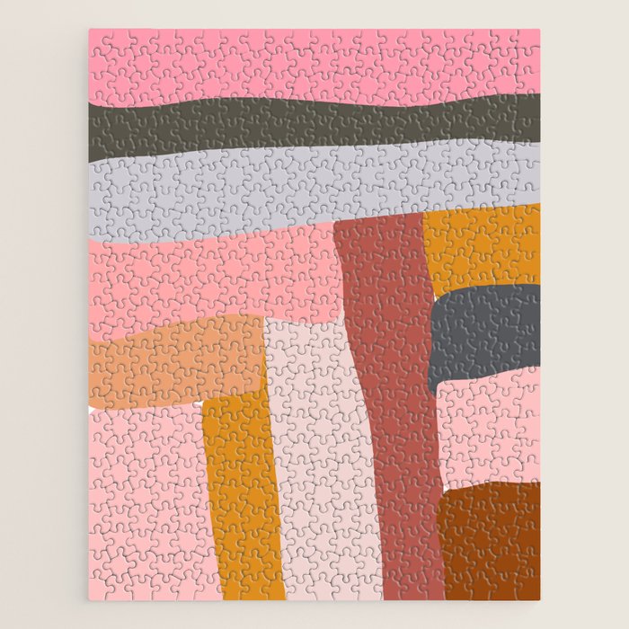 Modern Abstract in Earthy Colors Jigsaw Puzzle Gallery Image 1