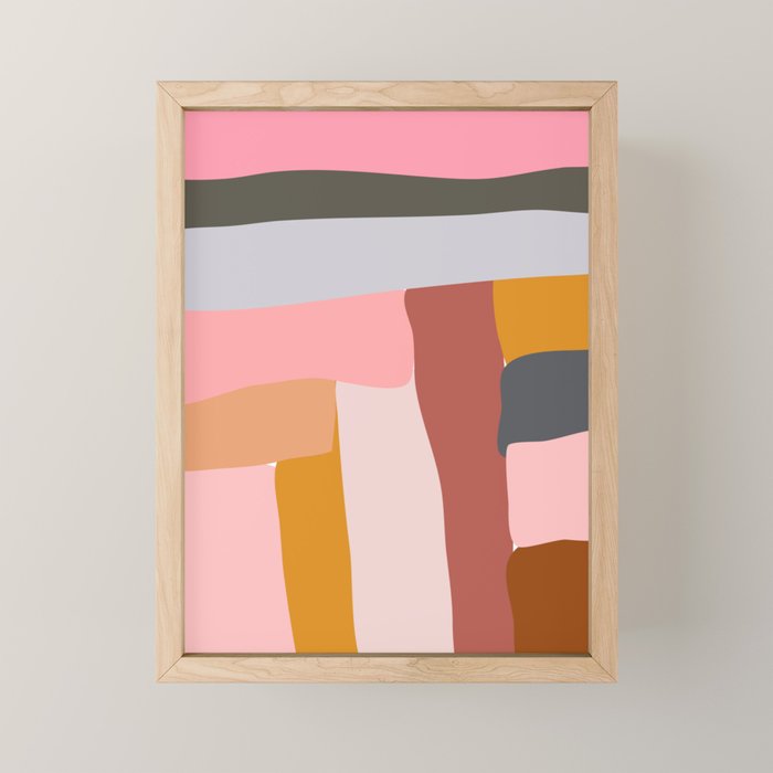 Modern Abstract in Earthy Colors Mini Art Print Gallery Image 1