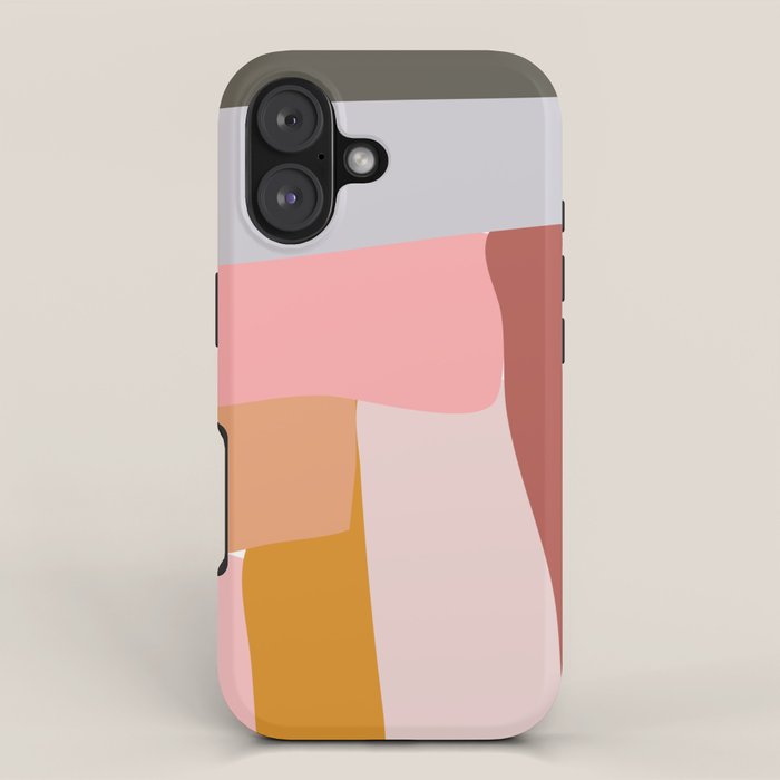 Modern Abstract in Earthy Colors iPhone Case Gallery Image 1