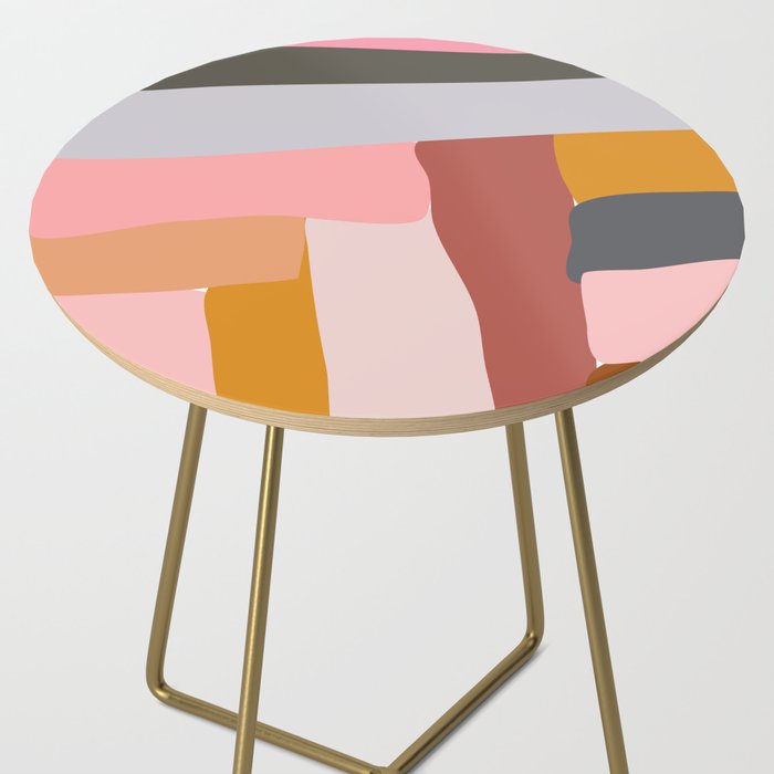 Modern Abstract in Earthy Colors Side Table Gallery Image 2