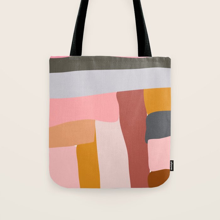 Modern Abstract in Earthy Colors Tote Bag Gallery Image 1