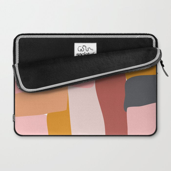 Modern Abstract in Earthy Colors Laptop Sleeve Gallery Image 2