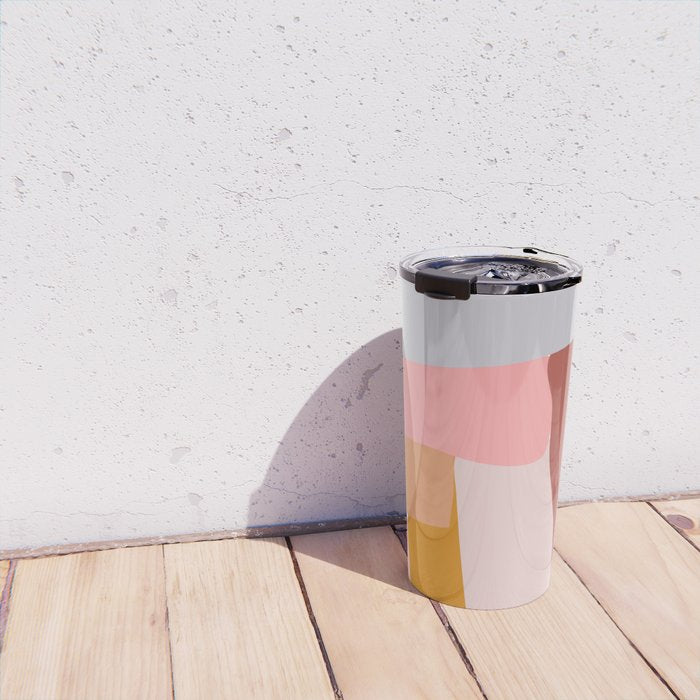 Modern Abstract in Earthy Colors Travel Mug Gallery Image 4