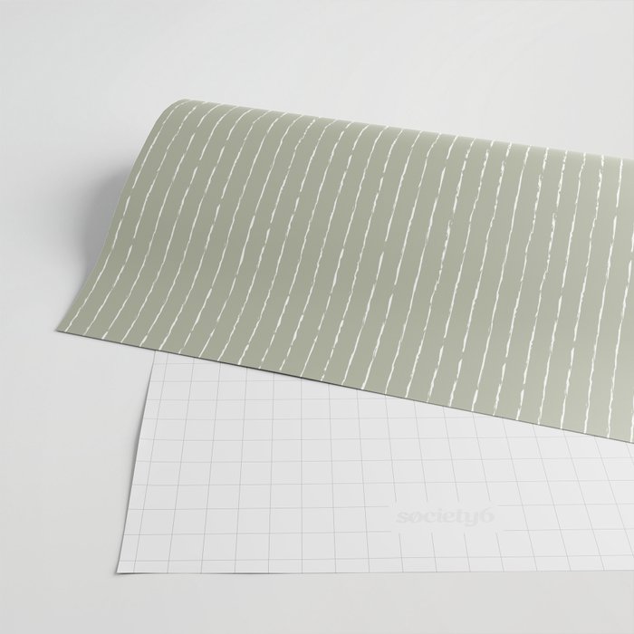 Linen Sage & Navy Wrapping Paper Gallery Image 2