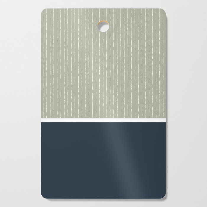 Linen Sage & Navy Cutting Board Gallery Image 1