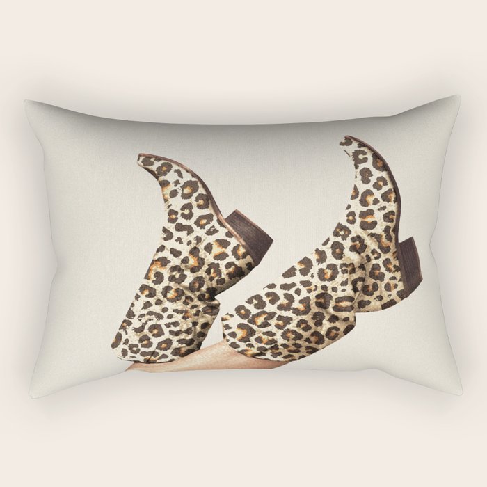 These Boots - Leopard Print Rectangular Pillow Gallery Image 2