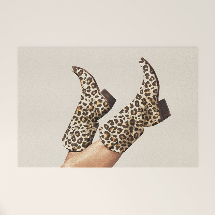 These Boots - Leopard Print Welcome Mat Gallery Image 1