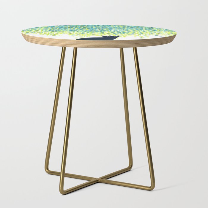 Cat in the garden under willow tree Side Table Gallery Image 1