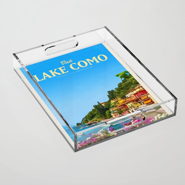 Visit Lake Como Acrylic Tray Gallery Image 1