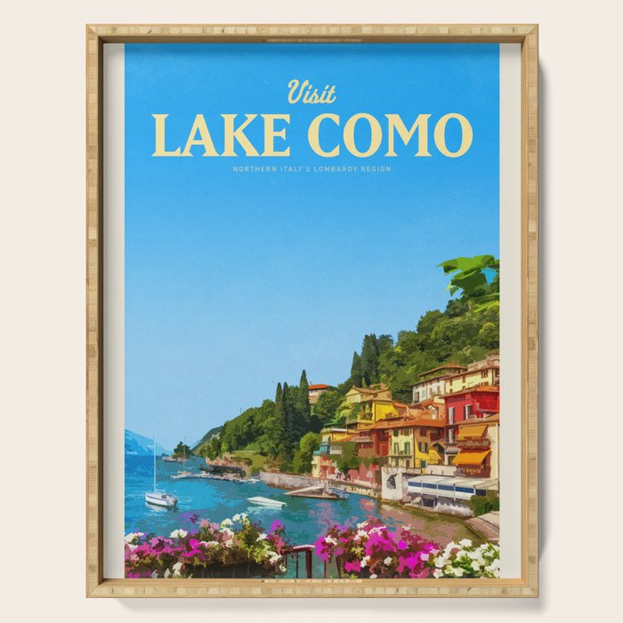 Visit Lake Como Serving Tray Gallery Image 1