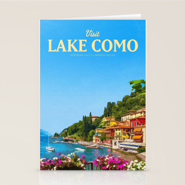 Visit Lake Como Stationery Card Gallery Image 2