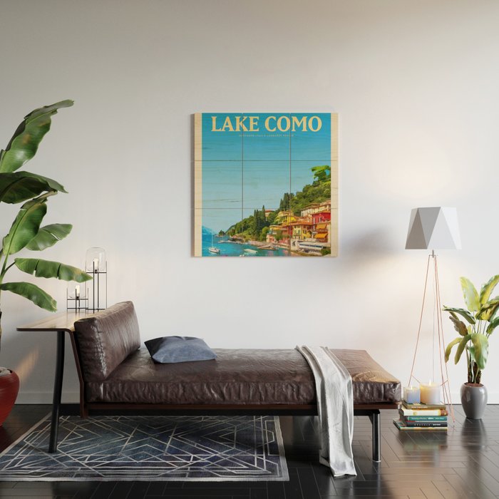 Visit Lake Como Wood Wall Art Gallery Image 2
