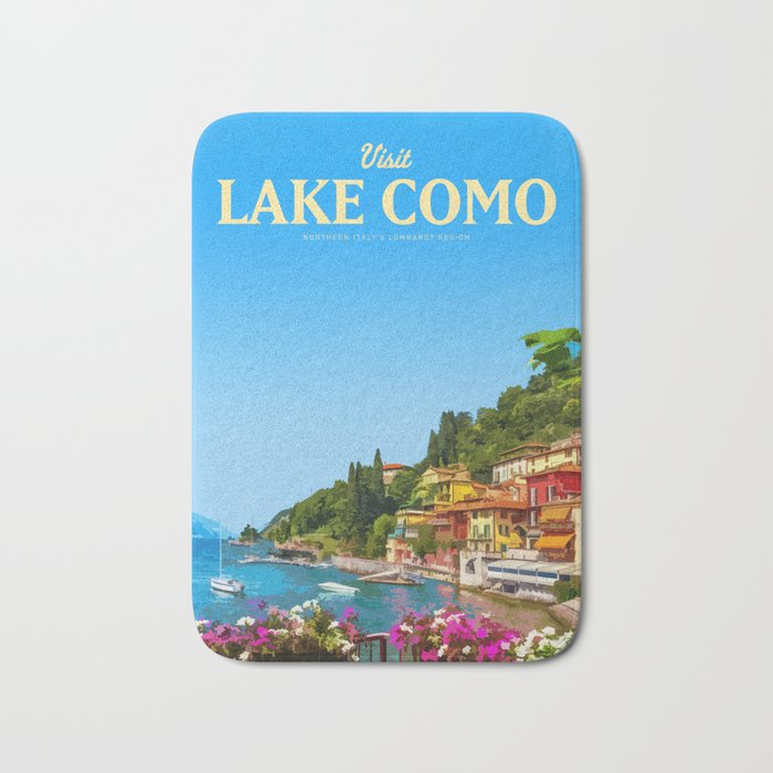 Visit Lake Como Bath Mat Gallery Image 1
