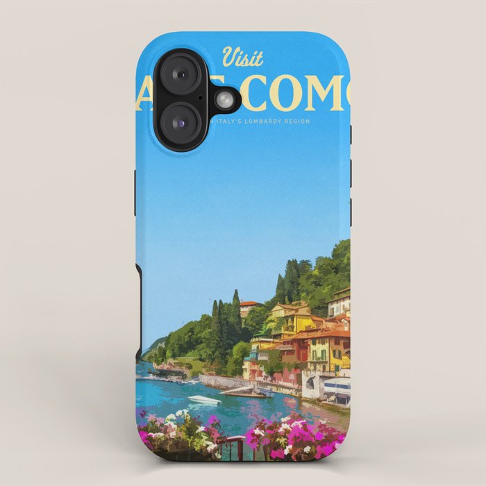 Visit Lake Como iPhone Case Gallery Image 1