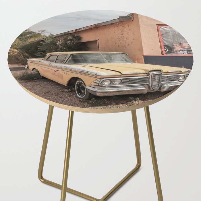 Vintage American Car Art Print | Famous Route 66 Scene Arizona Photo | USA Color Travel Photography Side Table Gallery Image 2