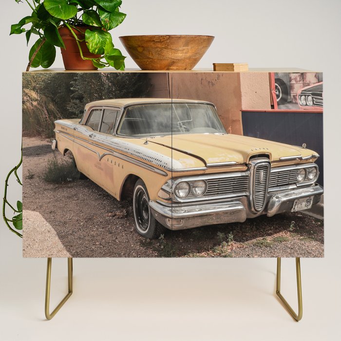 Vintage American Car Art Print | Famous Route 66 Scene Arizona Photo | USA Color Travel Photography Credenza Gallery Image 1