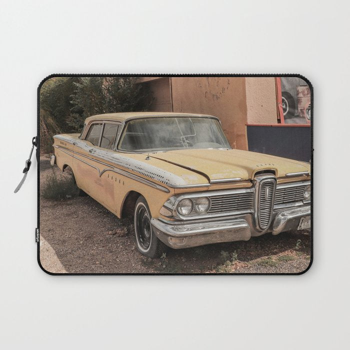 Vintage American Car Art Print | Famous Route 66 Scene Arizona Photo | USA Color Travel Photography Laptop Sleeve Gallery Image 1
