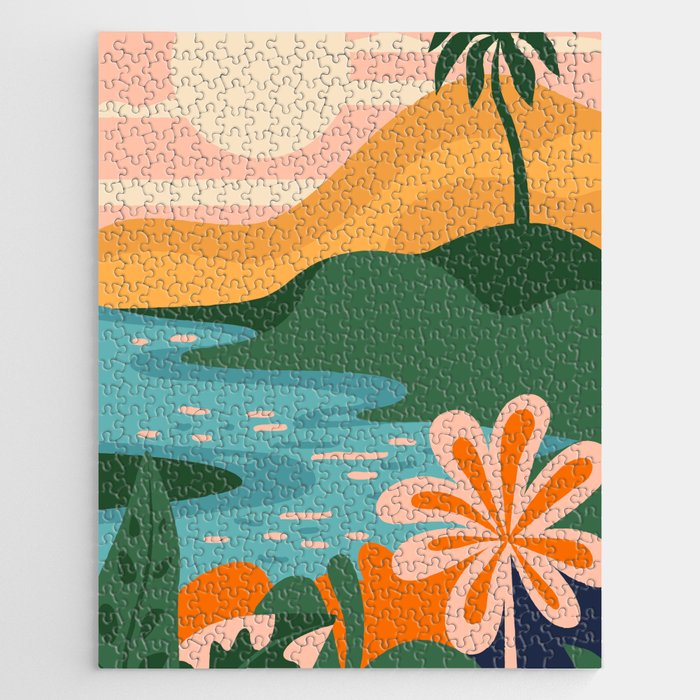 Tropical summer beach nature landscape art Jigsaw Puzzle Gallery Image 1