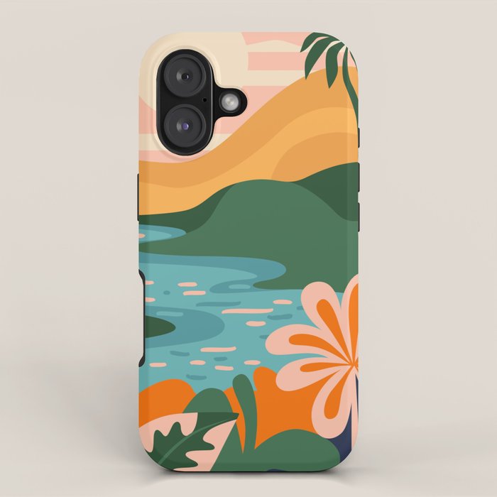 Tropical summer beach nature landscape art iPhone Case Gallery Image 1