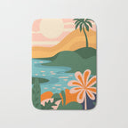 Tropical summer beach nature landscape art Bath Mat Gallery Image 1